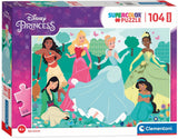 Clementoni maxi puzzel disney princess, 104st.
