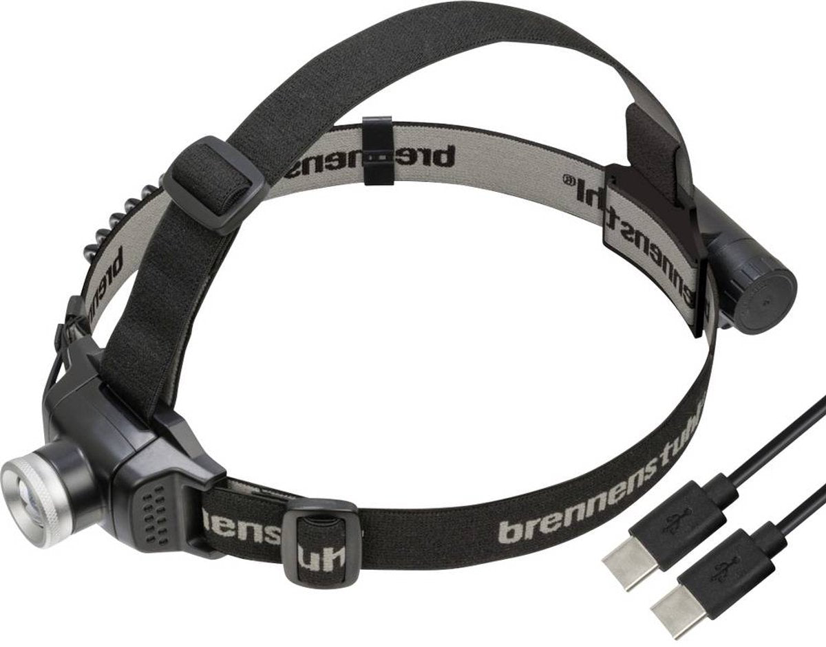 Brennenstuhl oplaadbare led hoofdlamp luxpremium kl 251 af koplamp led met vervangbare oplaadbare batterij en rood licht (250lm, ip44, tot 40u lichtduur, 100m lichtbereik, incl. usb c-kabel)