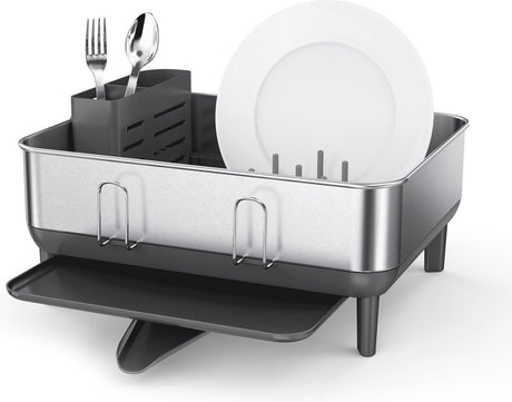 Simplehuman - afdruiprek compact met stalen frame - zilver - roestvast staal
