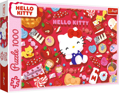 Trefl puzzel hello kitty - 1000 stukjes - legpuzzel voor kinderen.