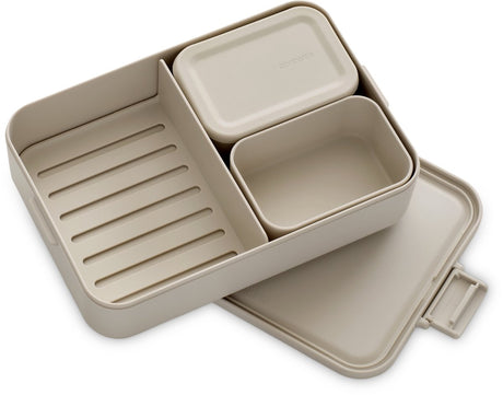 Brabantia make take bento lunchbox broodtrommel - incl bentobox - large - kunststof - soft beige