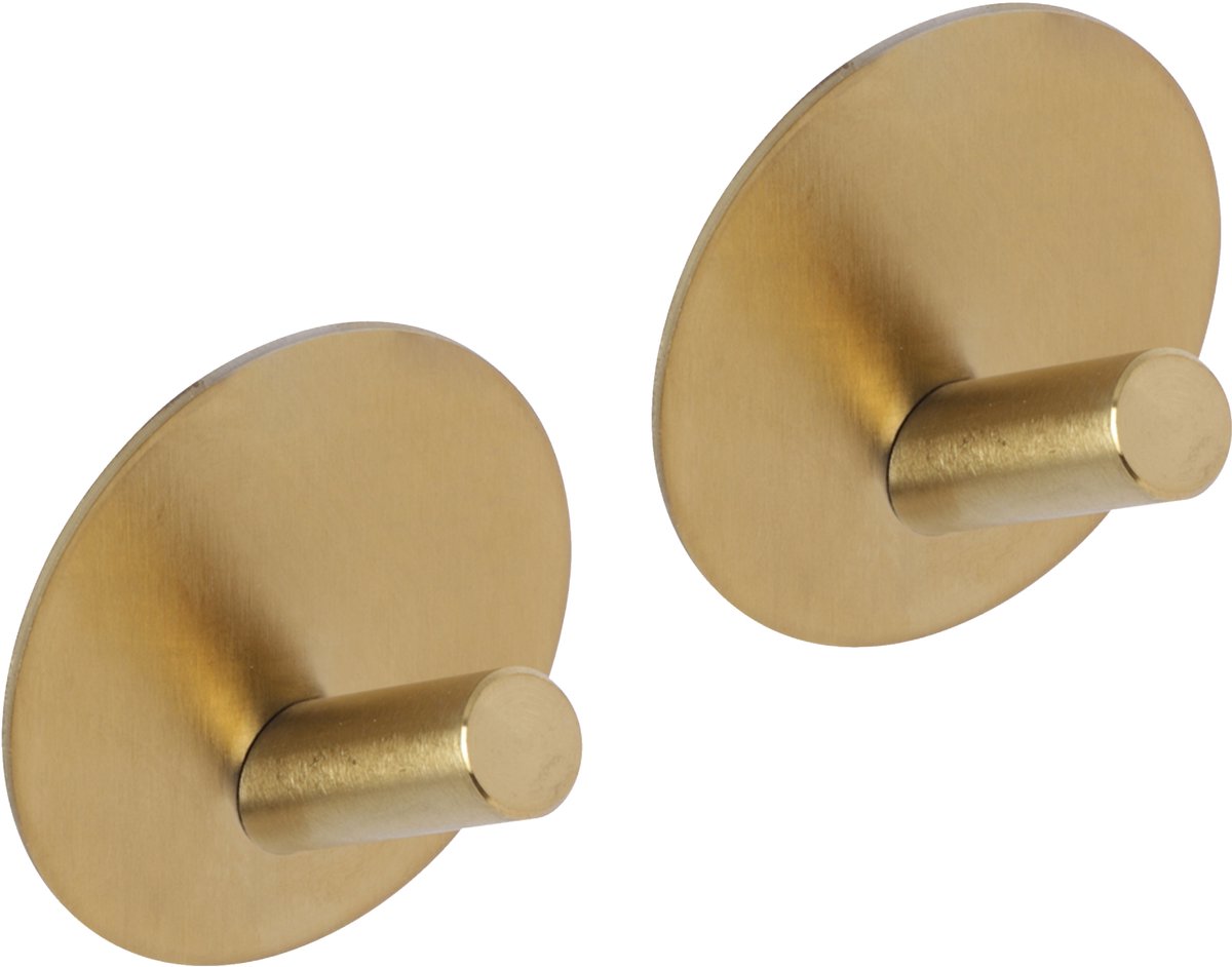 Differnz haak - zelfklevend - rond - schuin - goud