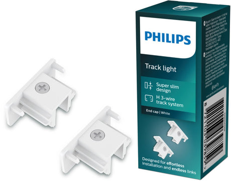 Philips easylink - afsluitstuk - 2-pack - wit - railverlichting