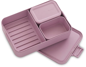 Brabantia make take bento lunchbox broodtrommel - incl bentobox - large - kunststof - lilac pink