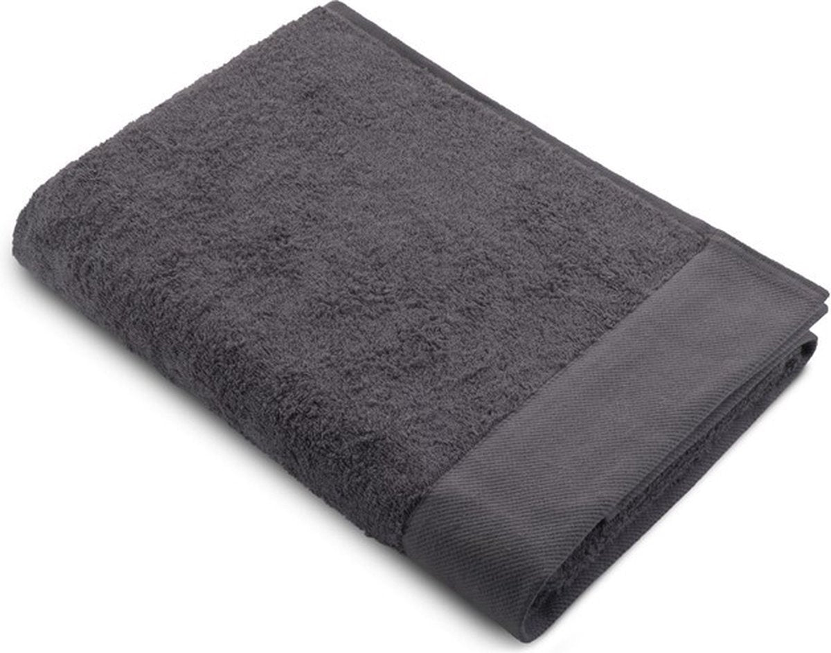 Walra badlaken remade cotton - 70x140 - 100% katoen - grijs antraciet