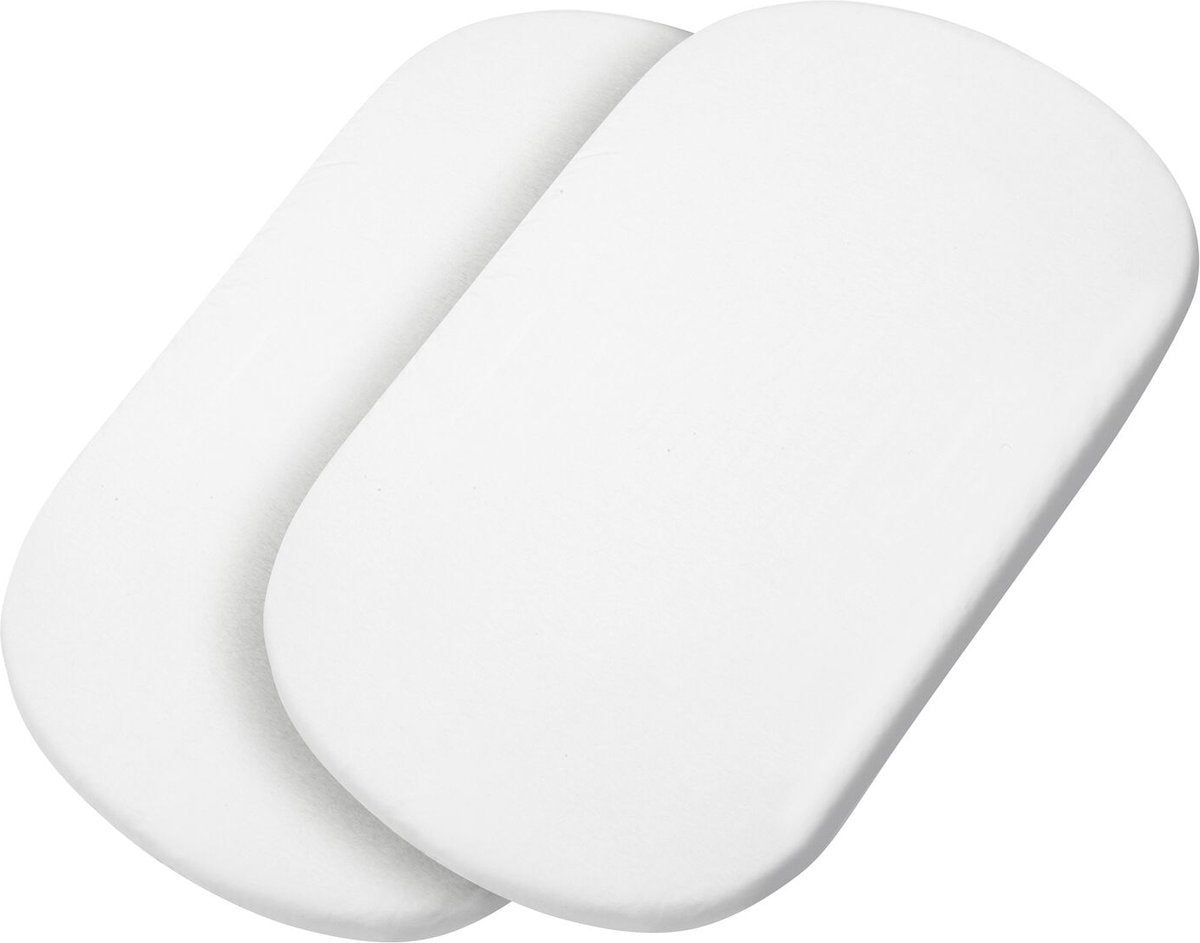 Maxi-cosi organic-reiswieglakens, compatibel met alle -reiswiegen, 2-in-1 set, 100% organisch katoenen lakens, milieuvriendelijk, eersteklas stof, machinewasbaar - wit