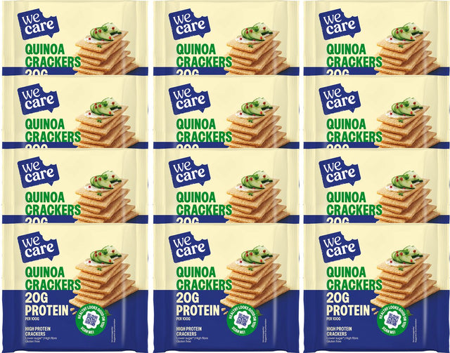Wecare - high protein - quinoa crackers - 12 x 100 g