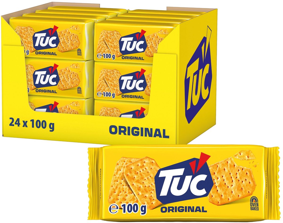 Lu tuc crackers original - 24 x 100g - zoutje - voor de borrel - ovengebakken - zoutjes - crackers - snack - lekker bij de film