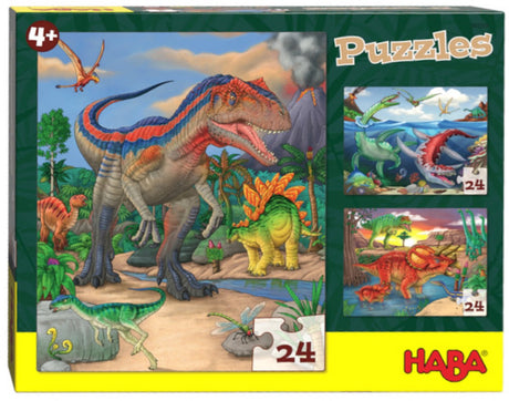Dinosaurus puzzel - - 3x24st. - 4+