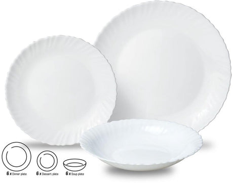 Kinghoff 1875 - glazen dinerset - 18 delig