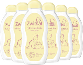 Zwitsal - rijke huidolie - baby - 6 x 200 ml