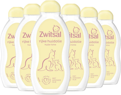 Zwitsal - rijke huidolie - baby - 6 x 200 ml