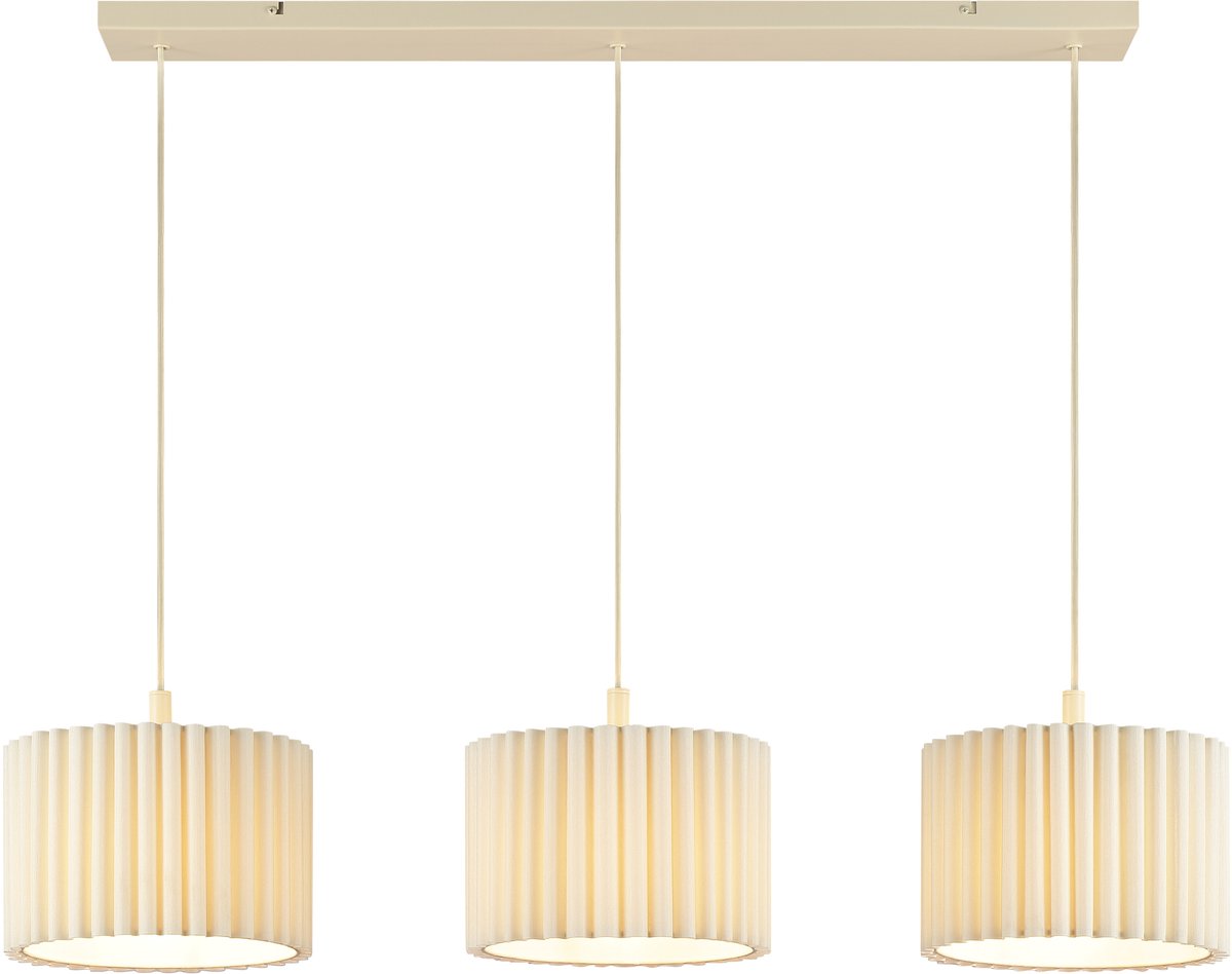 Brilliant velin - hanglamp - 3-lichts - e27 - beige