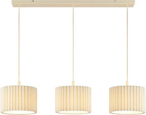 Brilliant velin - hanglamp - 3-lichts - e27 - beige