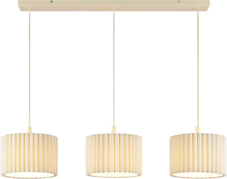 Brilliant velin - hanglamp - 3-lichts - e27 - beige
