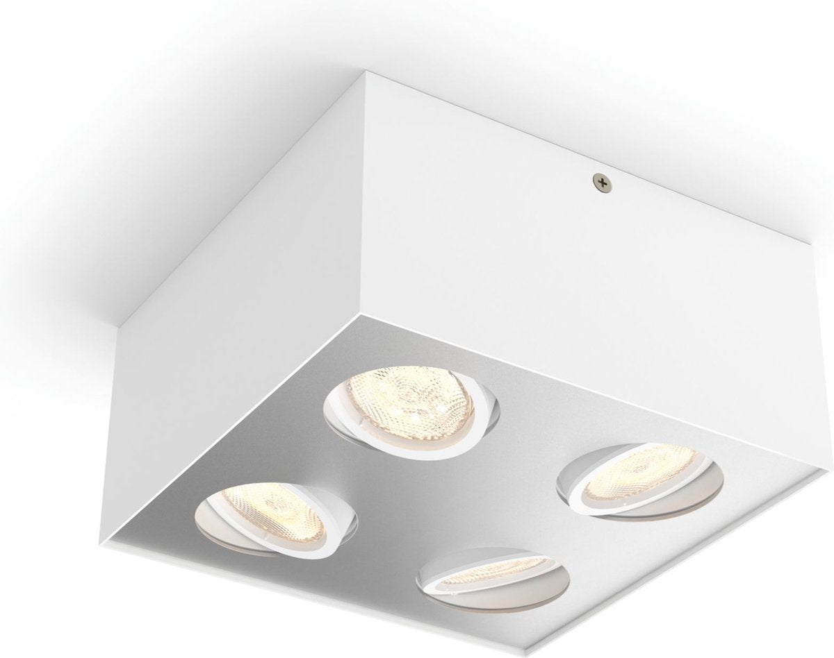 Philips led philips box opbouwspot - 4-lichts - wit