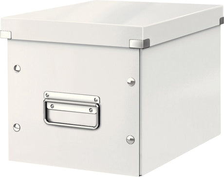 Leitz wow click store kubus middelgrote opbergdoos - 80% gerecycled karton - 26 x 24 x 26 cm (bxhxd) - wit