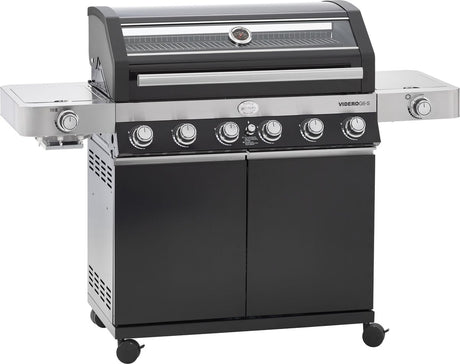Rösle barbecue - barbecue gas videro g6-s vario 30 mbar - roestvast staal - zwart
