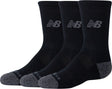 New balance youth active crew socks 3 pack unisex sportsokken - black 29-33
