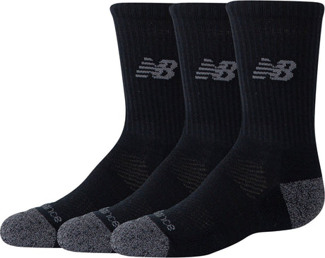 New balance youth active crew socks 3 pack unisex sportsokken - black