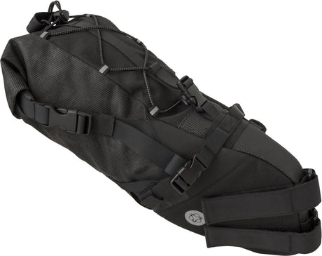 Agu venture seat-pack - fietstas - 10l - roll-top - waterdicht met dryliner - 3m reflectie - gerecycled polyester - zilver