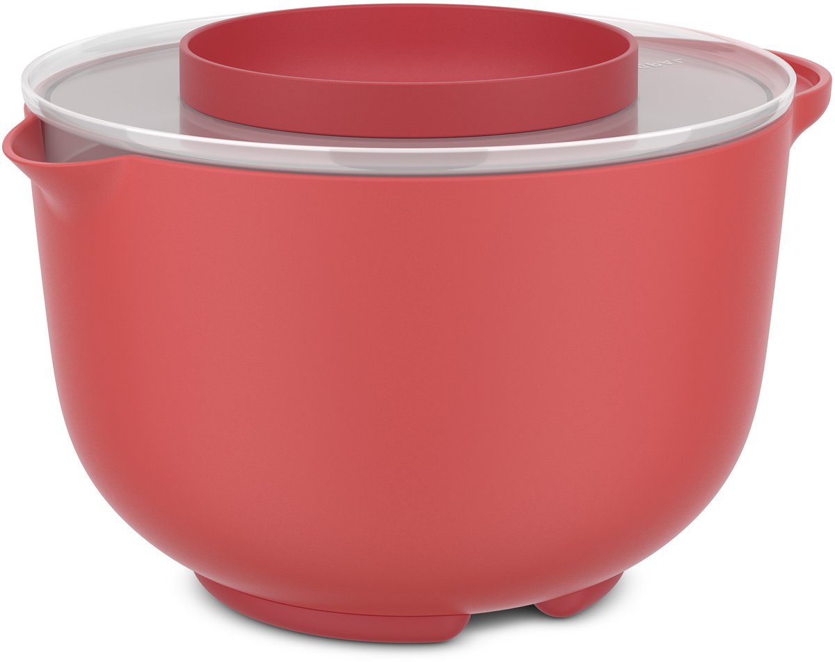 Mepal beslagkom met spatdeksel chef it - 3 l - schaal - magnetron- en vaatwasmachinebestendig - bakspullen - coral