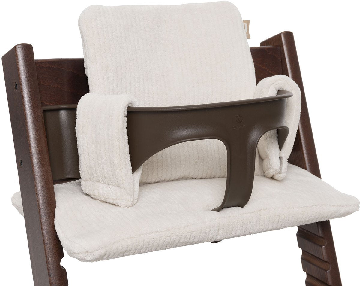 Jollein stoelverkleiner meegroei - 46x30cm - cloudy rib oatmeal