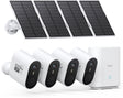 Aosu solarcam system max - 4 beveiligingscamera’s - 2k resolutie - zonne-energie - draadloos - 32gb