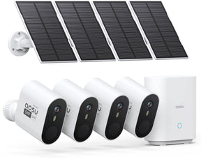 Aosu solarcam system max - 4 beveiligingscamera’s - 2k resolutie - zonne-energie - draadloos - 32gb