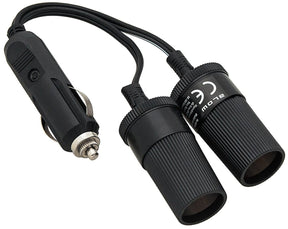 Blow auto sigarettenaansteker splitter - 1x plug naar 2x socket + cs-25 kabel - 12v 24v - 10a - met glaszekering