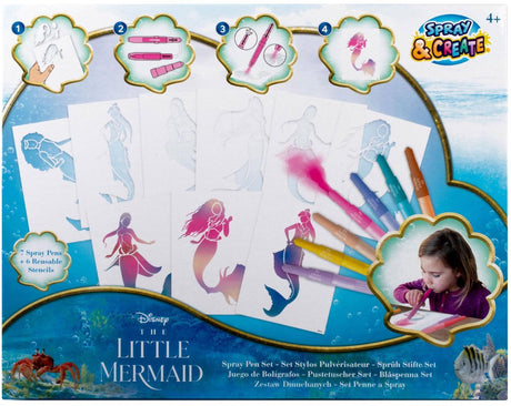 Disney the little mermaid blaaspennen set