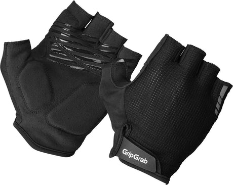 Gripgrab - explr padded korte vinger zomer fietshandschoenen met padding - unisex - zwart l