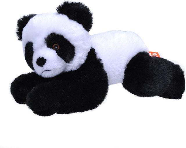 Wild republic pluche dieren knuffel panda beer - zwart wit - 24 cm - panda beertjes knuffels