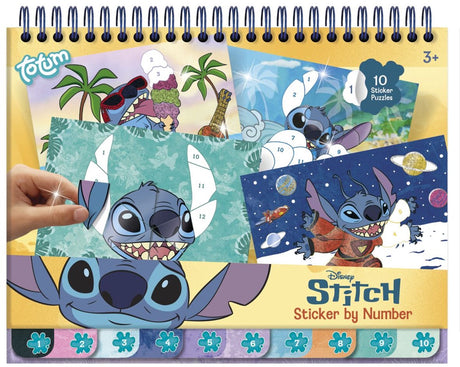 Totum stickeren op nummer boek stitch