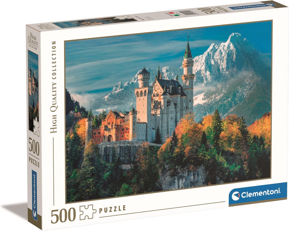 Clementoni - puzzel - 500 stukjes - neuschwanstein kasteel - puzzel voor volwassenen
