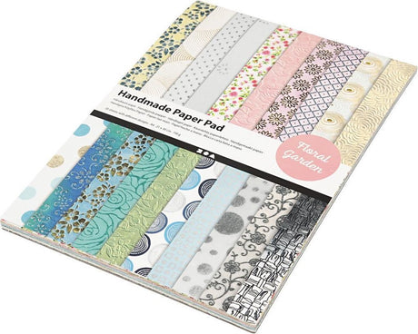 Creativ company papierblok met handgemaakt papier, a4 21x30 cm, 110 gr, 20 vellen
