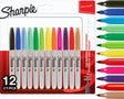 Sharpie permanentmarkers | fijne punt | diverse kleuren | 12 stuks