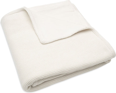 Jollein deken ledikant 100x150cm basic knit ivory coral fleece