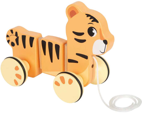 Small foot - houten trekdier tijger safari fsc