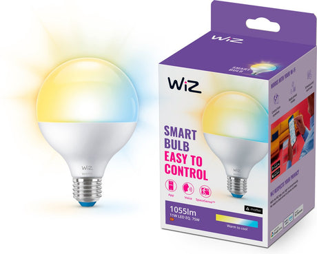 Wiz globe lamp - warm- tot koelwit licht - slimme led verlichting - e27 fitting - 75w - mat