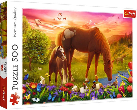 Trefl horses in the meadow legpuzzel - 500 stukjes - vanaf 10 jaar
