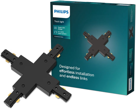 Philips easylink - connector - x-vormige connector - zwart - railverlichting