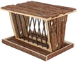 Trixie - hooiruif - met bodem en deksel - schorshout - 40x30x22 cm