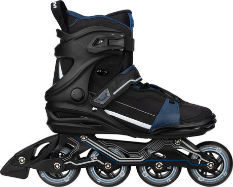 Nijdam inline skates - alu chassis - circuit cruiser - maat 37 - zwart