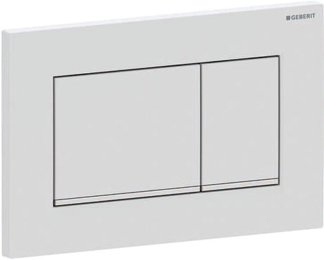 Geberit sigma20 bedieningsplaat - 2-toets spoeling - rechthoekige knoppen - matwit easy-to-clean