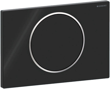 Geberit sigma10 bedieningsplaat - spoel-stop spoeling - rond - glans zwart