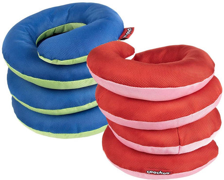 Coockoo ringo reggie trekspeeltje - spiraalvormig hondenspeelgoed - stevig polyester - 70cm - gemengde kleuren