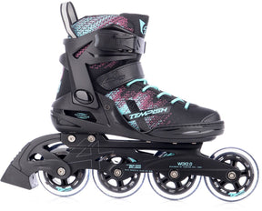 Tempish wox 2.0 84 skeelers - inline skates - dames - zwart turquoise - maat 38