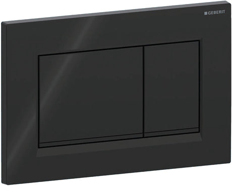 Geberit sigma20 bedieningsplaat - 2-toets spoeling - vierkant - dualflush - glans zwart mat