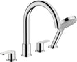 Hansgrohe vernis blend afdekset badkraan - 211mm 4-gats - hoogglans chroom